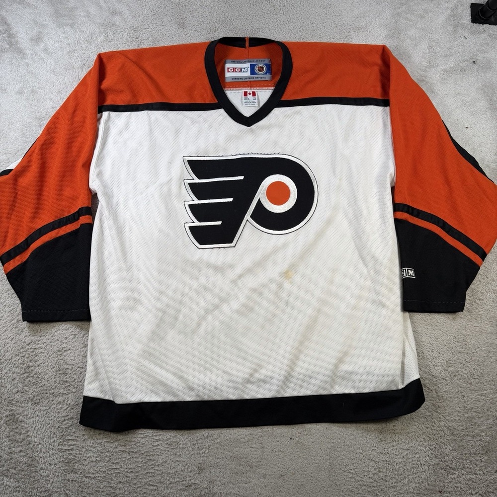 Philadelphia Flyers CCM Jersey Mens 2XL White NHL Hockey Air Knit Mesh